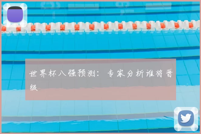世界杯八强预测：专家分析谁将晋级