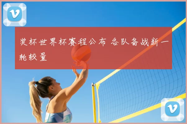 奖杯世界杯赛程公布 各队备战新一轮较量